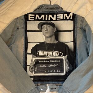 Denim Jacket with Eminem Graphic
